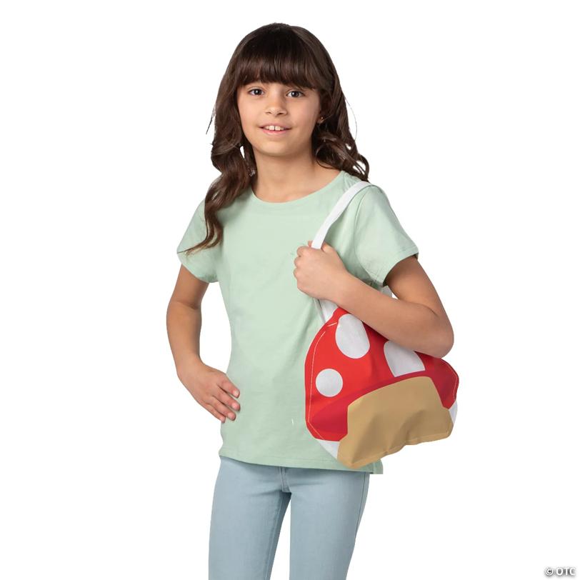 12" x 10" Medium Mushroom-Shaped Nonwoven Tote Bags - 12 Pc.