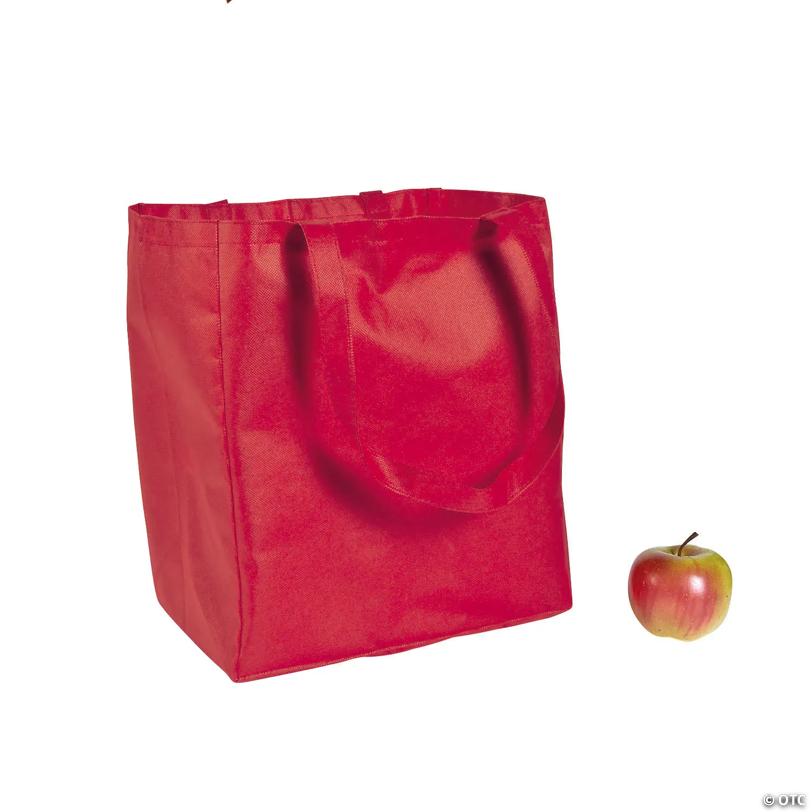 12" x 14" Large Shopper Nonwoven Tote Bags - 12 Pc.