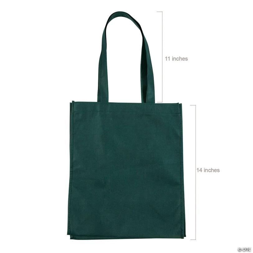 12" x 14" Medium Jewel Tone Nonwoven Shopper Tote Bags - 12 Pc.