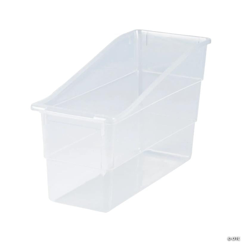 12" x 7 1/2" Clear Classroom Plastic Book Bin Organizers - 6 Pc.