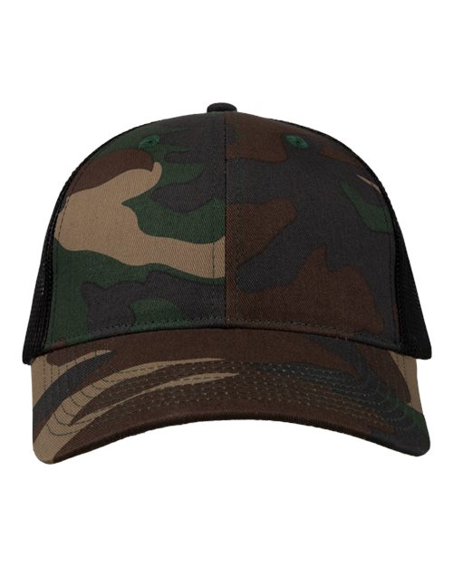 Mesh-Back Twill Trucker Cap | USA Decoration