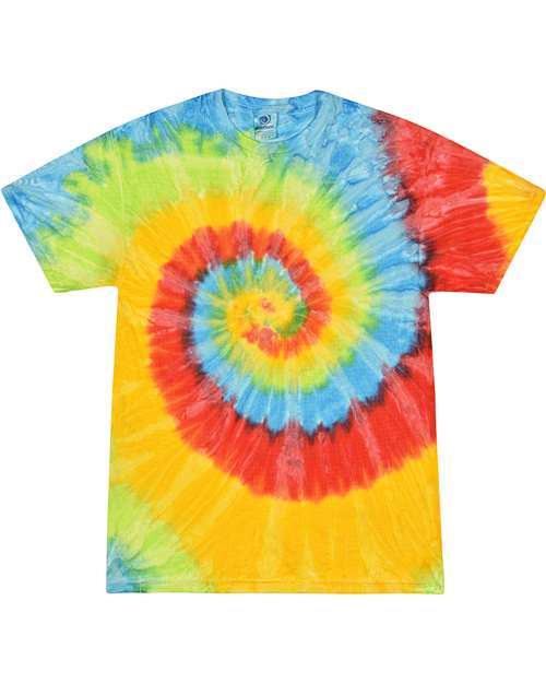 Multi-Color Tie-Dyed Short Sleeve T-Shirt | USA Decoration