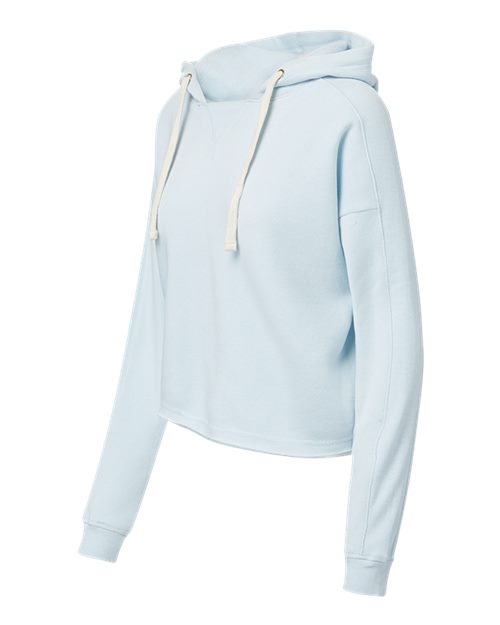 Women's Angel Fleece Crop Hooded Sweatshirt | USA Decoration