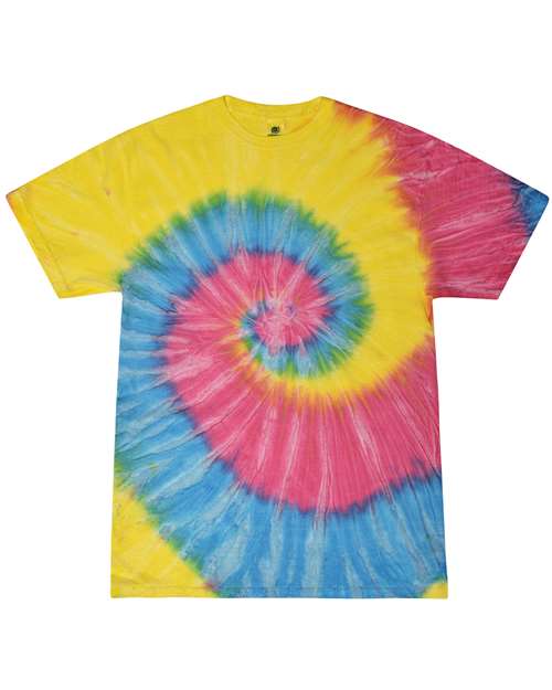 Multi-Color Tie-Dyed Short Sleeve T-Shirt | USA Decoration