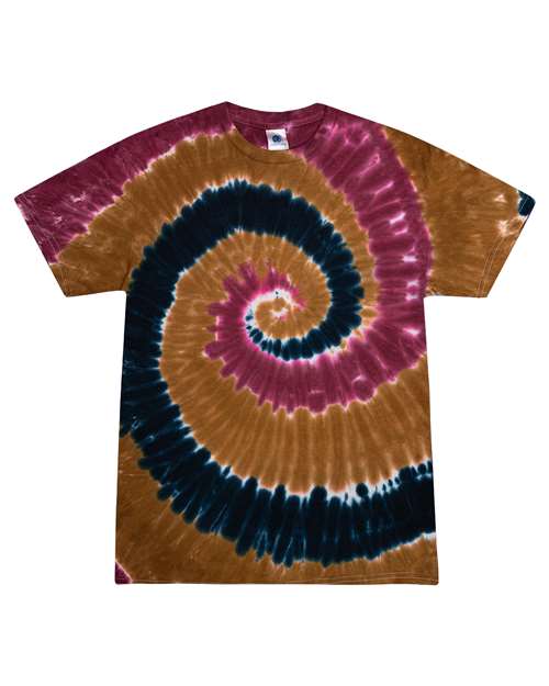 Multi-Color Tie-Dyed Short Sleeve T-Shirt | USA Decoration