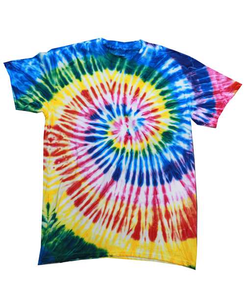 Multi-Color Tie-Dyed Short Sleeve T-Shirt | USA Decoration