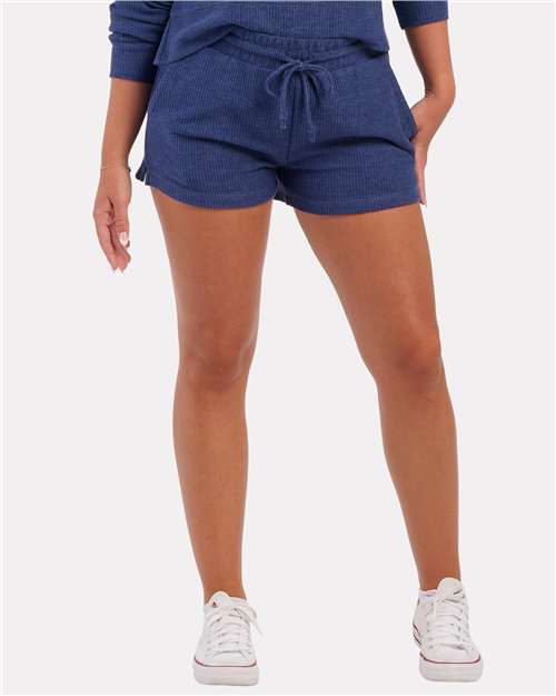 Women's Ribbed Knit Shorts | USA Decoration
