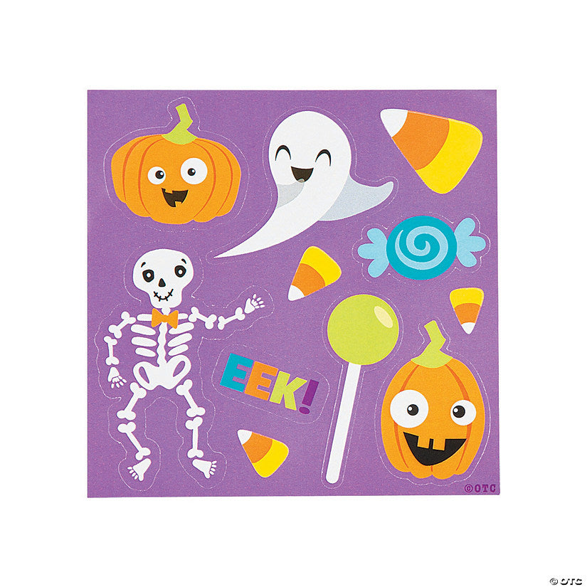 50 Sheet(s): Bulk 50 Pc. Halloween Sticker Sheets | USA Decoration®