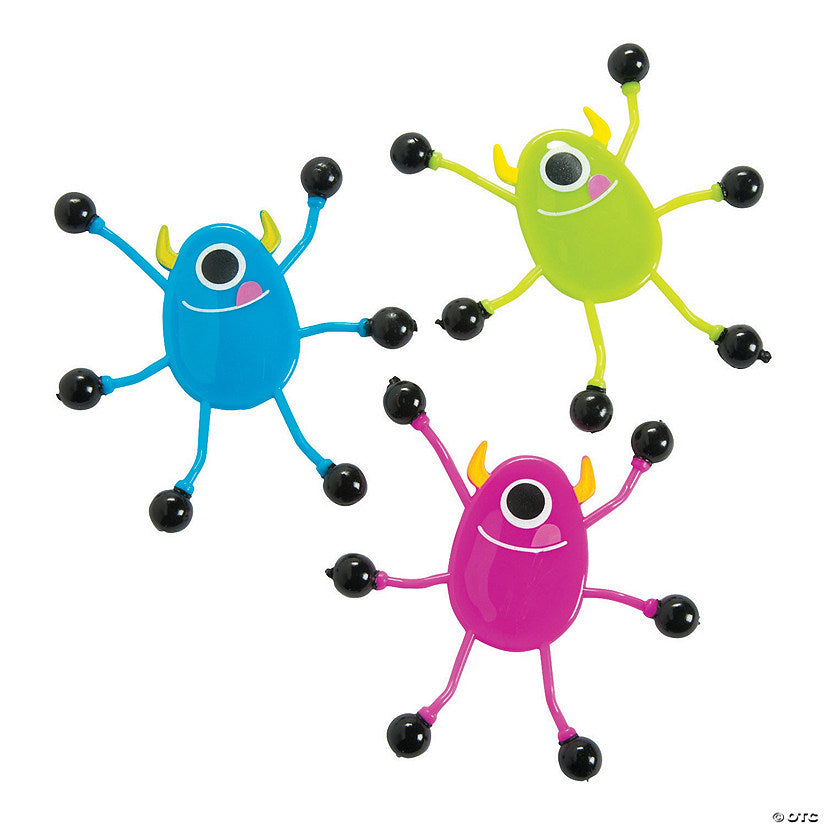 4" Eyeballs with Suction Feet Bright Vinyl Bendable Toys - 24 Pc. | USA Decoration®