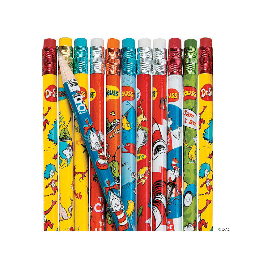 7 1/2" Bulk 72 Pc. Dr. Seuss™ Multicolor Wood Pencil Assortment