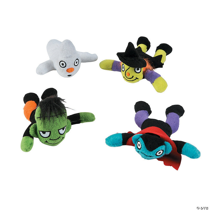 24 Piece(s): Mini Halloween Monsters Stuffed Character Assortment - 24 Pc. | USA Decoration®