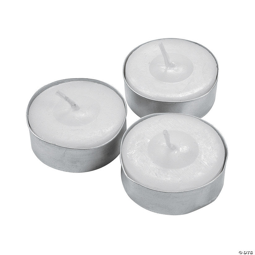 50 Piece(s): White Tea Light Candles - 50 Pc. | USA Decoration®