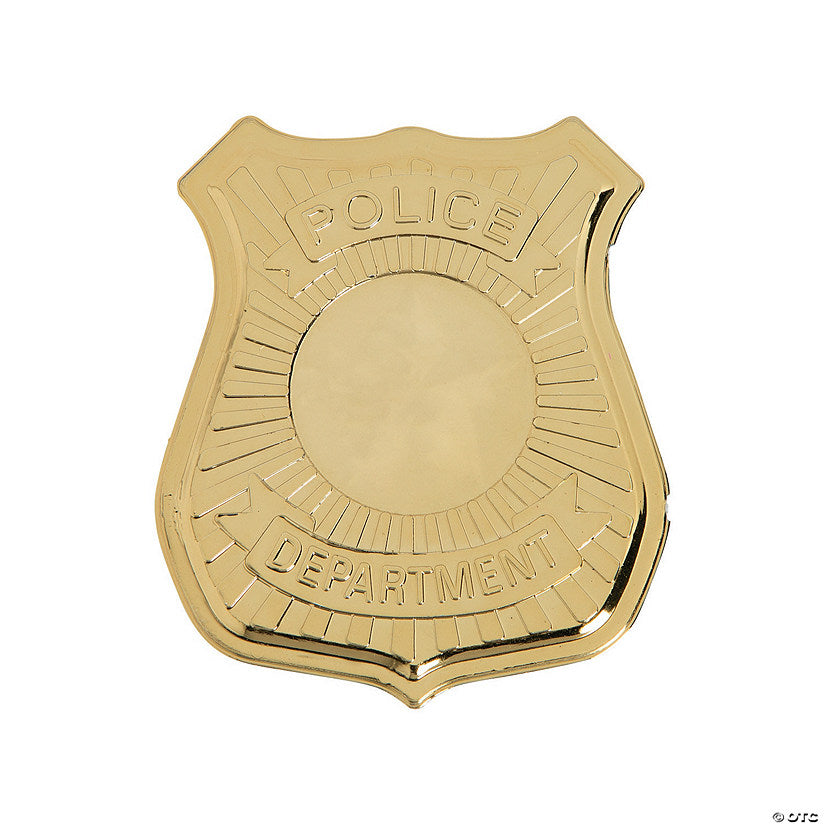 Fun Police Badges for Kids - 12 Pc. with Metallic Finish | USA Decoration®