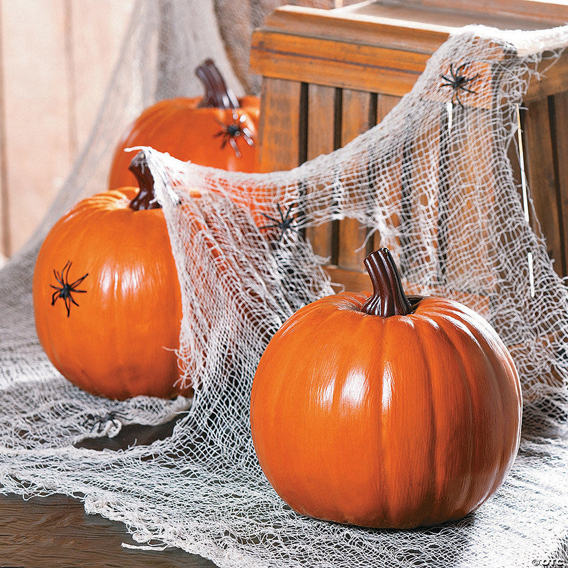 9" x 8 1/4" Orange Foam Pumpkin Halloween Decoration | USA Decoration®
