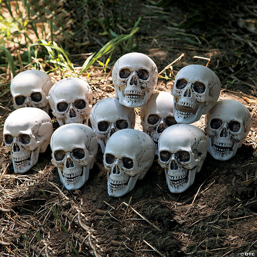 Bag of Skulls Halloween Decorations - 12 Pc. | USA Decoration®