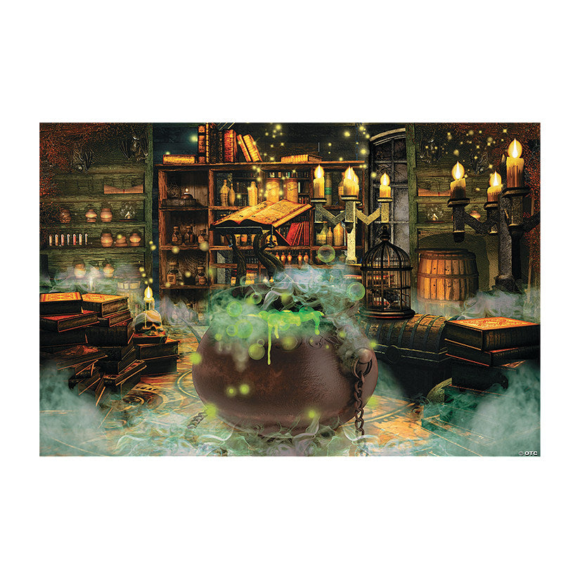 9 Ft. x 6 Ft. Witches’ Kitchen Backdrop Halloween Decoration - 3 Pc. | USA Decoration®