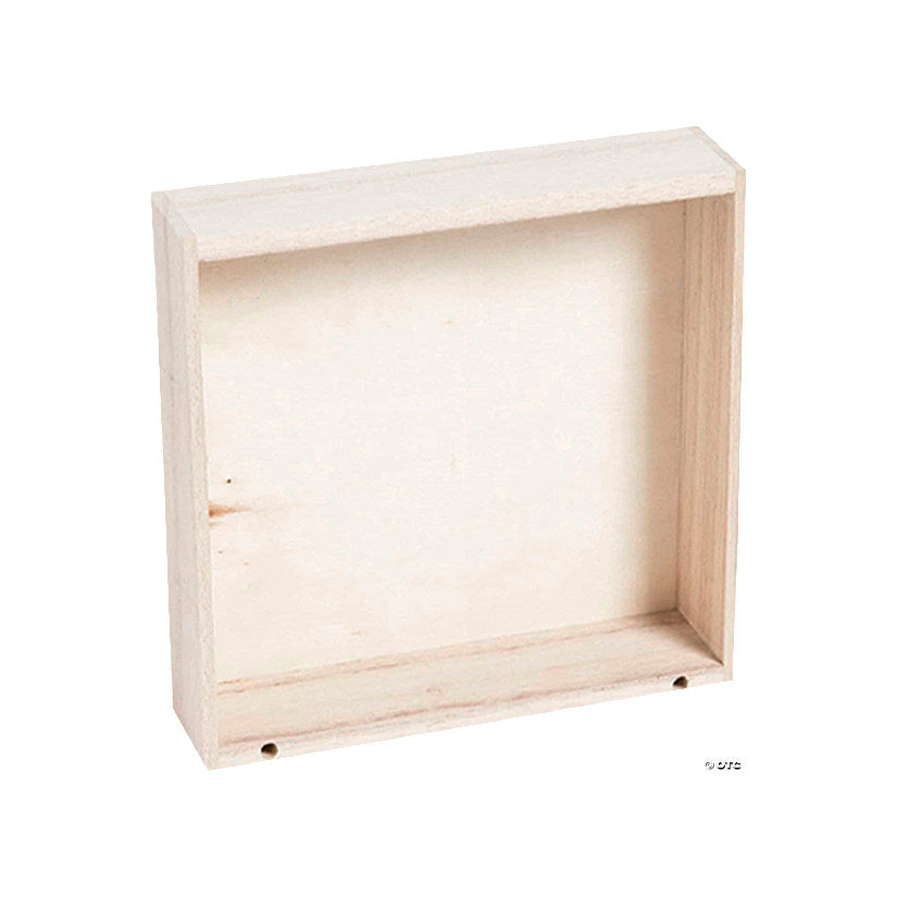 5 3/4" x 5 3/4" DIY Unfinished Wood Classic Box Frames - 12 Pc. | USA Decoration®