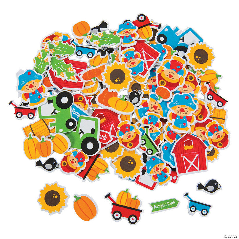 500 Piece(s): Bulk 500 Pc. Pumpkin Patch Foam Shapes | USA Decoration®