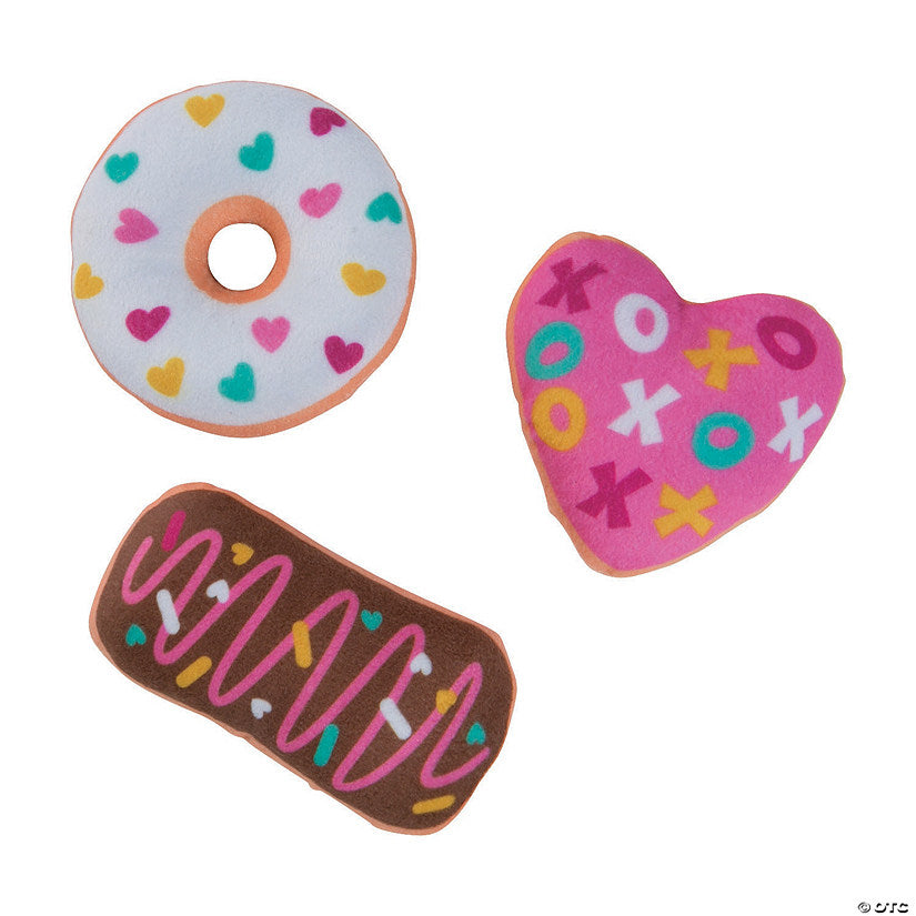 4 1/2" Mini Valentine's Day Stuffed Donuts - 12 Pc. | USA Decoration®