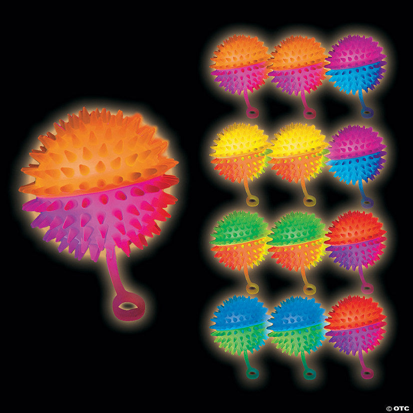 Per Dozen: 3” Light-Up Two-Tone Stretchy Vinyl YoYos - 12 Pc. | USA Decoration®