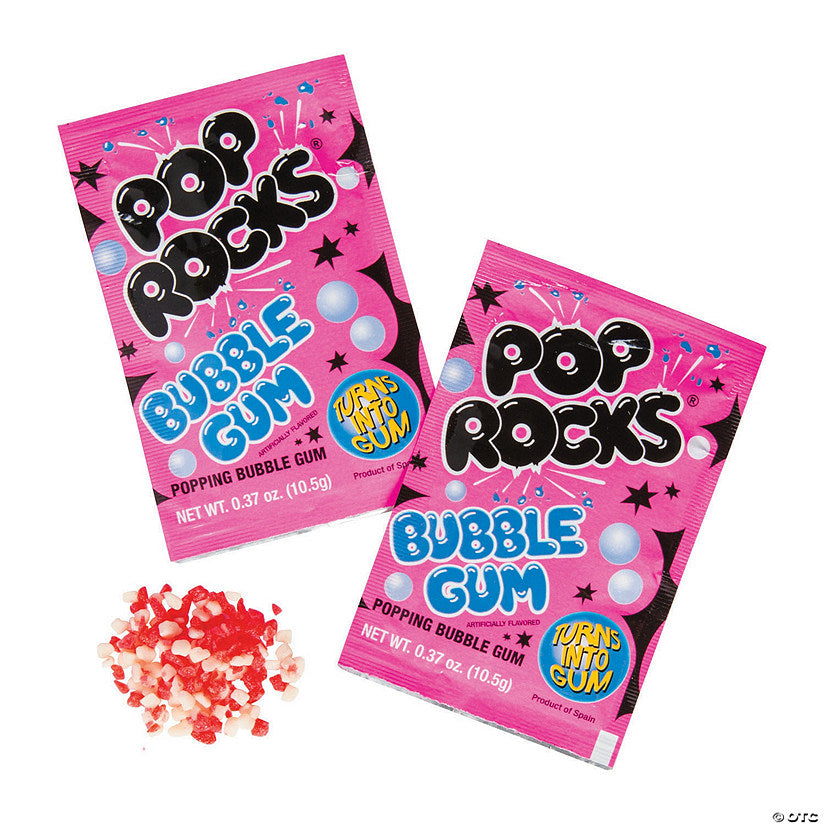 Pop Rocks Bubble Gum Hard Candy - 24 Pc. | USA Decoration®