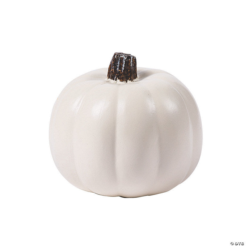 5" White Foam Craft Pumpkin | USA Decoration®