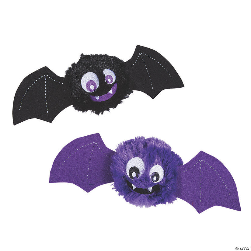 Per Dozen: 10 3/4" Halloween Fuzzy Stuffed Bats Bouncing Balls - 12 Pc. | USA Decoration®