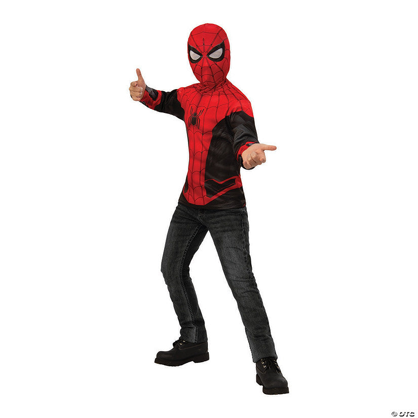 Boy's Spider-Man: Far From Home™ Red Black Costume Top | USA Decoration®
