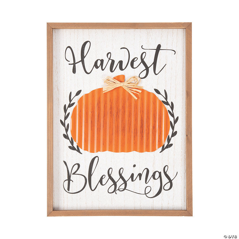 1 Piece(s): Harvest Blessings Wall Sign | USA Decoration®