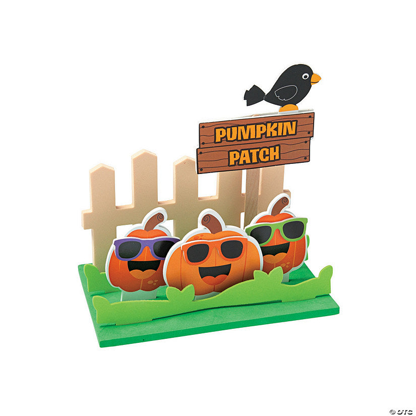 Makes 12: 3D Pumpkin Patch Scene Craft Kit - Makes 12 | USA Decoration®