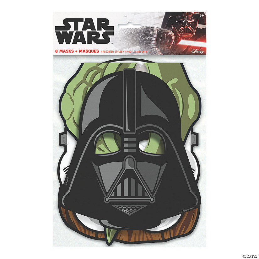 Classic Star Wars™ Party Masks - 8 Pc. | USA Decoration®