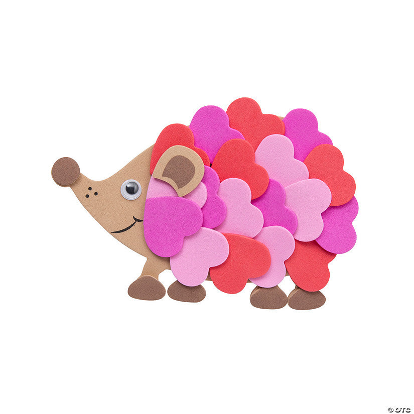 3" x 4 3/4" Bright Heart Hedgehog Magnet Craft Kit - Makes 12 | USA Decoration®