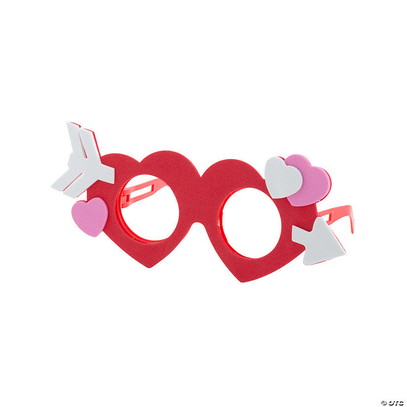 7 3/4" x 3 1/4" Valentine's Day Heart Glasses Craft Kit - Makes 12 | USA Decoration®