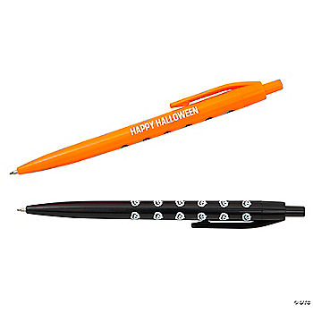 48 Piece(s): Bulk 48 Pc. Personalized Halloween Retractable Pens | USA Decoration®