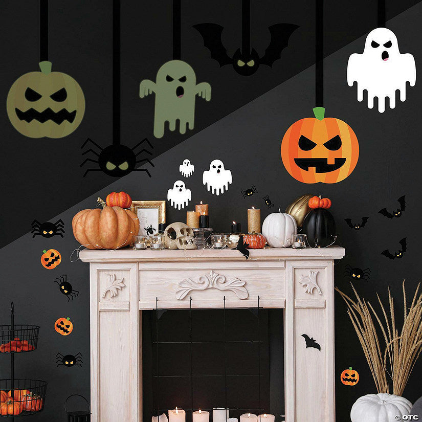 1 Piece(s): Roommates Halloween Glow In The Dark Peel And Stick Giant Wall Decals | USA Decoration®