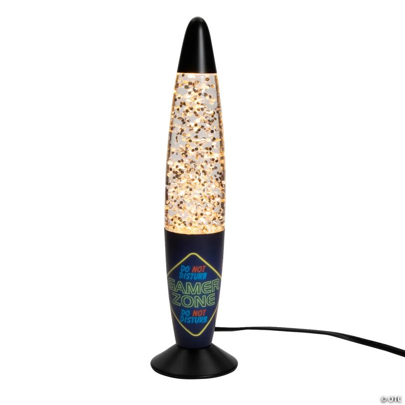 13 1/2" Gamer Zone Do Not Disturb Glitter Lamp