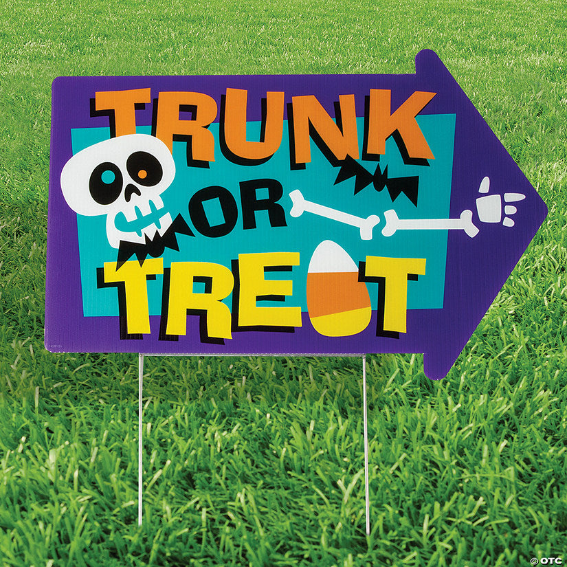 22 1/2" x 15" Trunk-Or-Treat Yard Sign | USA Decoration®