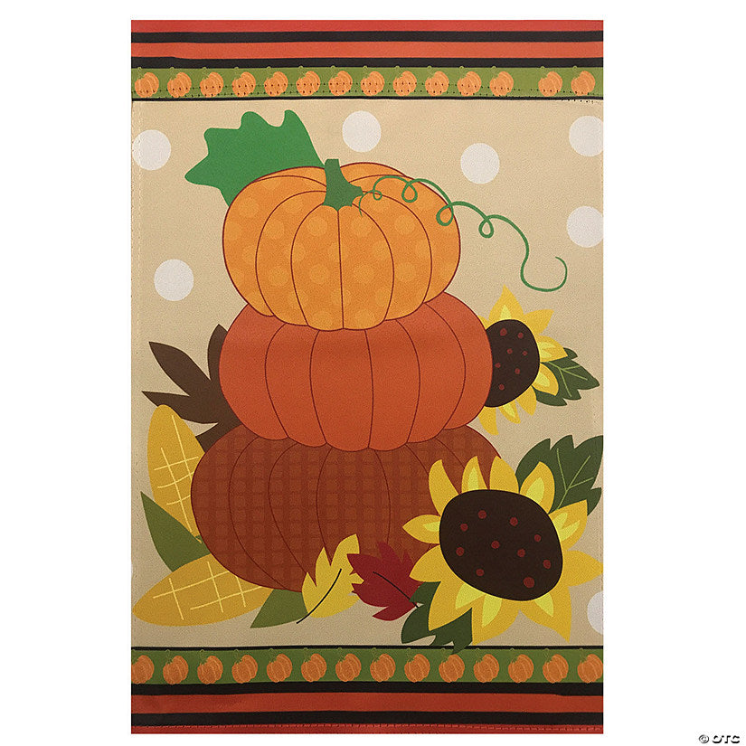 1 Piece(s): Northlight Pumpkins and Sunflowers Autumn Harvest 28" x 40" Garden Flag | USA Decoration®