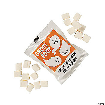 Bulk 57 Pc. Personalized Mini Marshmallow Ghost Poop Fun Packs | USA Decoration®