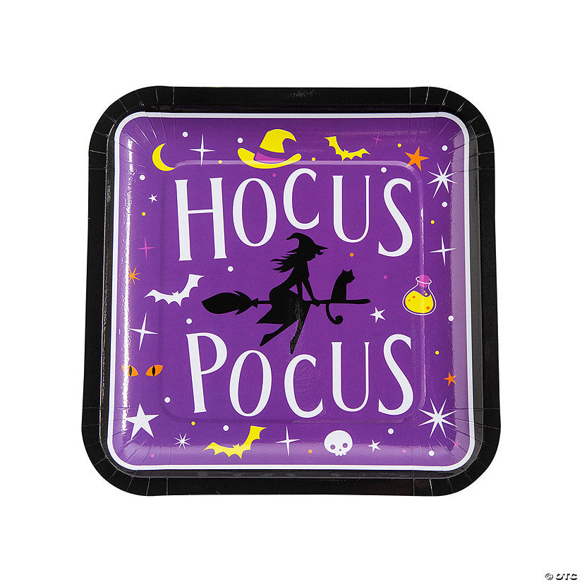 Witch Party Square Paper Dinner Plates - 8 Ct. | USA Decoration®