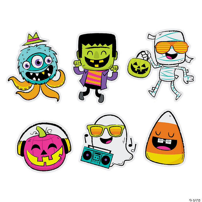 144 Piece(s): 2" – 3" Bulk 144 Pc. Halloween Character Vinyl Stickers | USA Decoration®