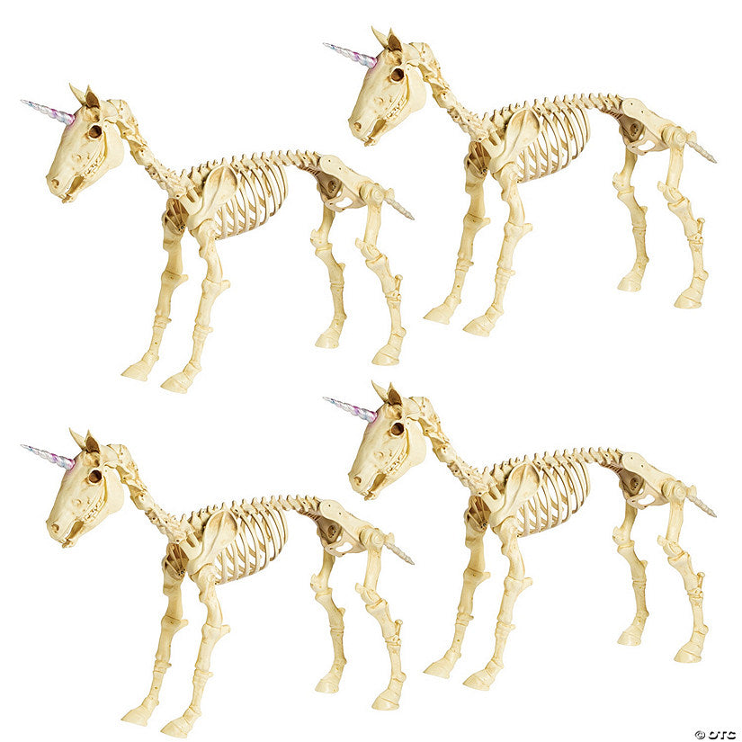 Bulk Unicorn Skeleton Halloween Decorations - 4 Pc. | USA Decoration®
