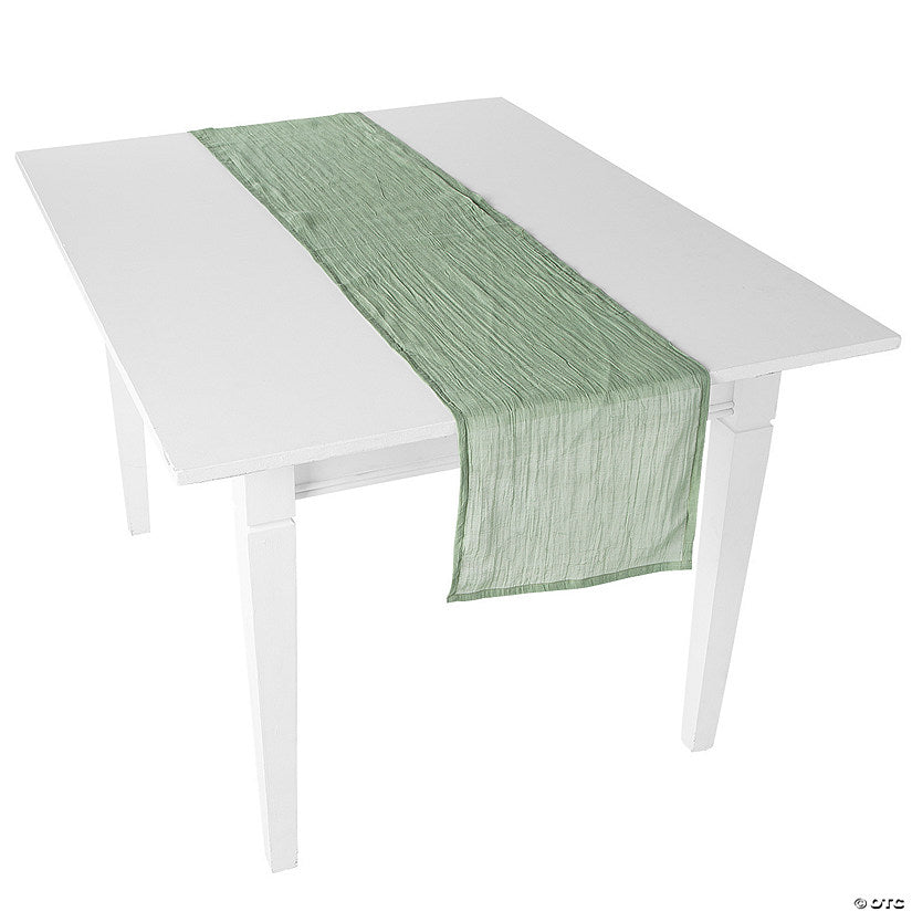 Sage Green Gauze Table Runners - 3 Pc. | USA Decoration®