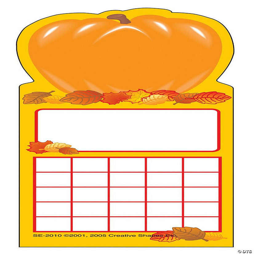 24 Piece(s): Creative Shapes Etc. - Personal Incentive Chart - Pumpkin | USA Decoration®