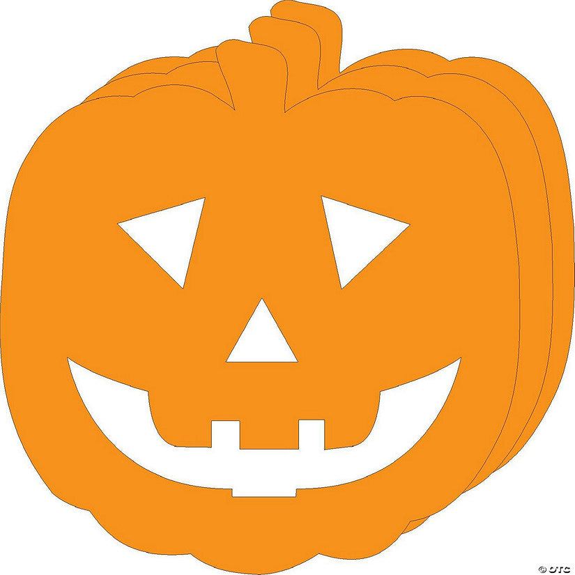 6 Piece(s): Creative Shapes Etc. - Die-cut Magnetic - Small Single Color Jack O Lantern | USA Decoration®