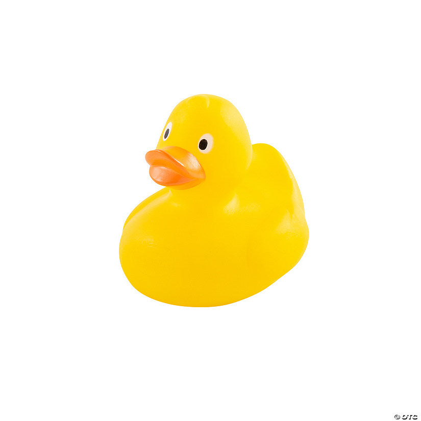24 Piece(s): Classic Large Yellow Rubber Ducks - 24 Pc. for Parties and Events | USA Decoration®