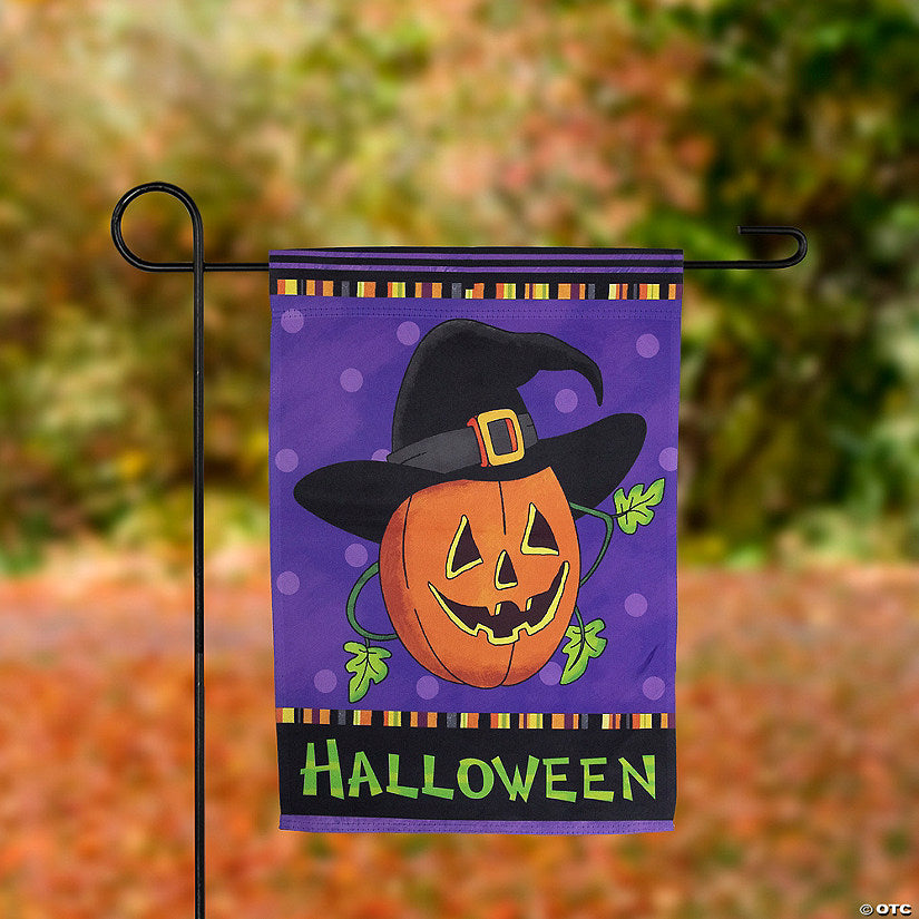 Pumpkin in a Witch Hat Outdoor Garden Flag 12.5" x 18 | USA Decoration®