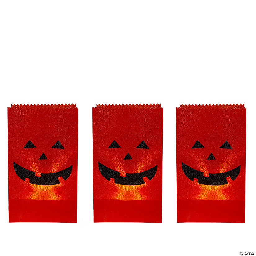 Set of 3 Jack-O-Lantern Halloween LuUSA Decorationry Pathway Markers - 5ft Black Wire | USA Decoration®