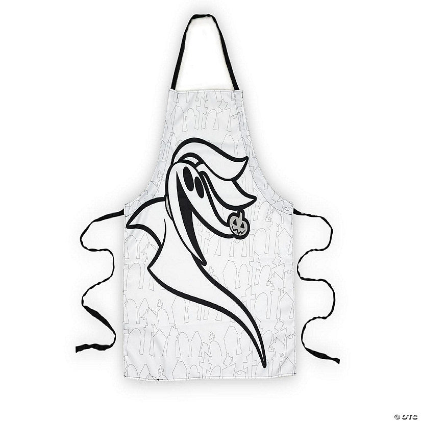 Nightmare Before Christmas Zero Apron - Kitchen Accessory - White Black Ties | USA Decoration®
