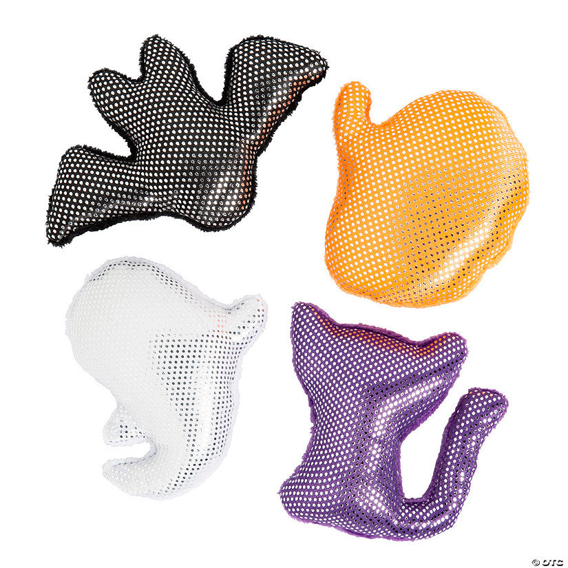 Per Dozen: 3" - 4" Mini Halloween Stuffed Glitter Characters - 12 Pc. | USA Decoration®